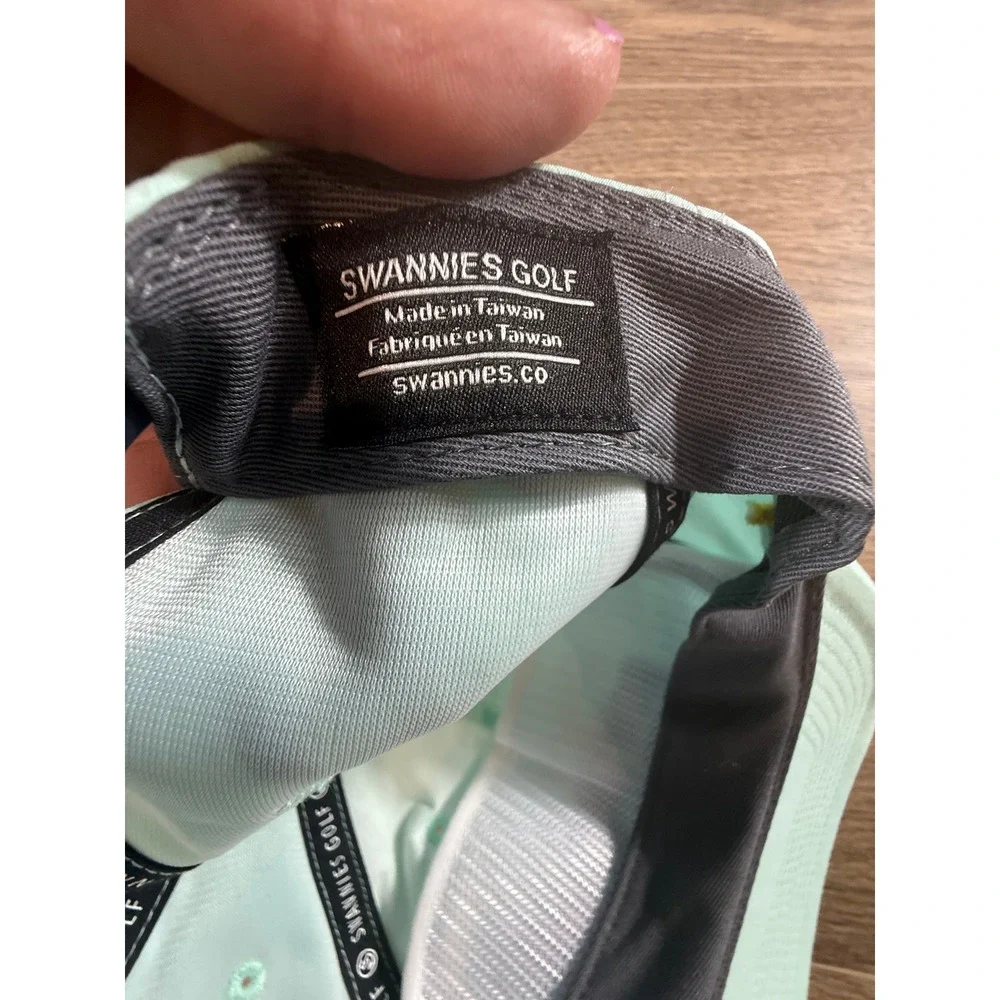 Swannies Golf How Fast Are They Rolling Snapback Hat Mint Green Rope Cap